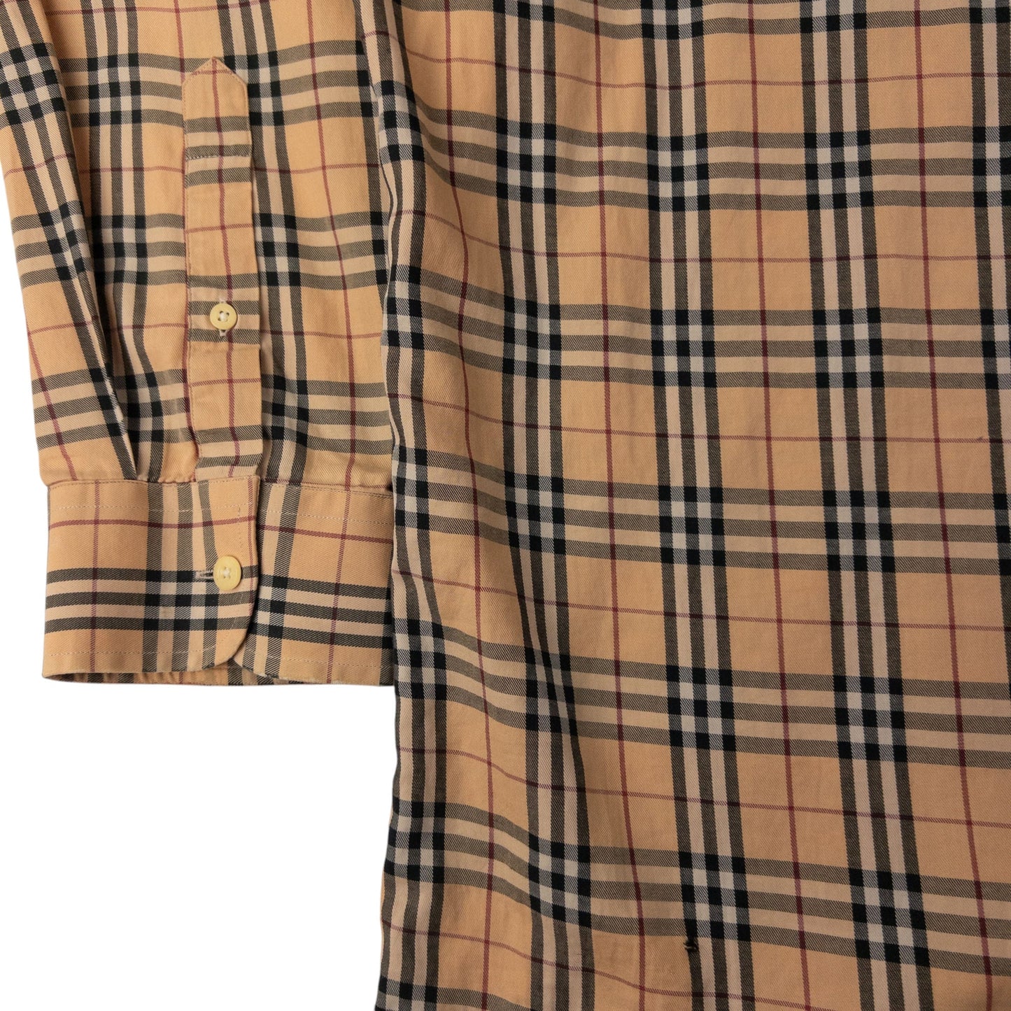 Vintage Burberry Nova Check Long Sleeve Button Up Shirt Size XL