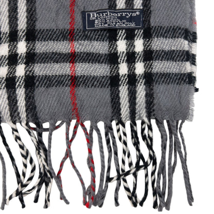 Vintage Burberry Nova Check Tassel Scarf