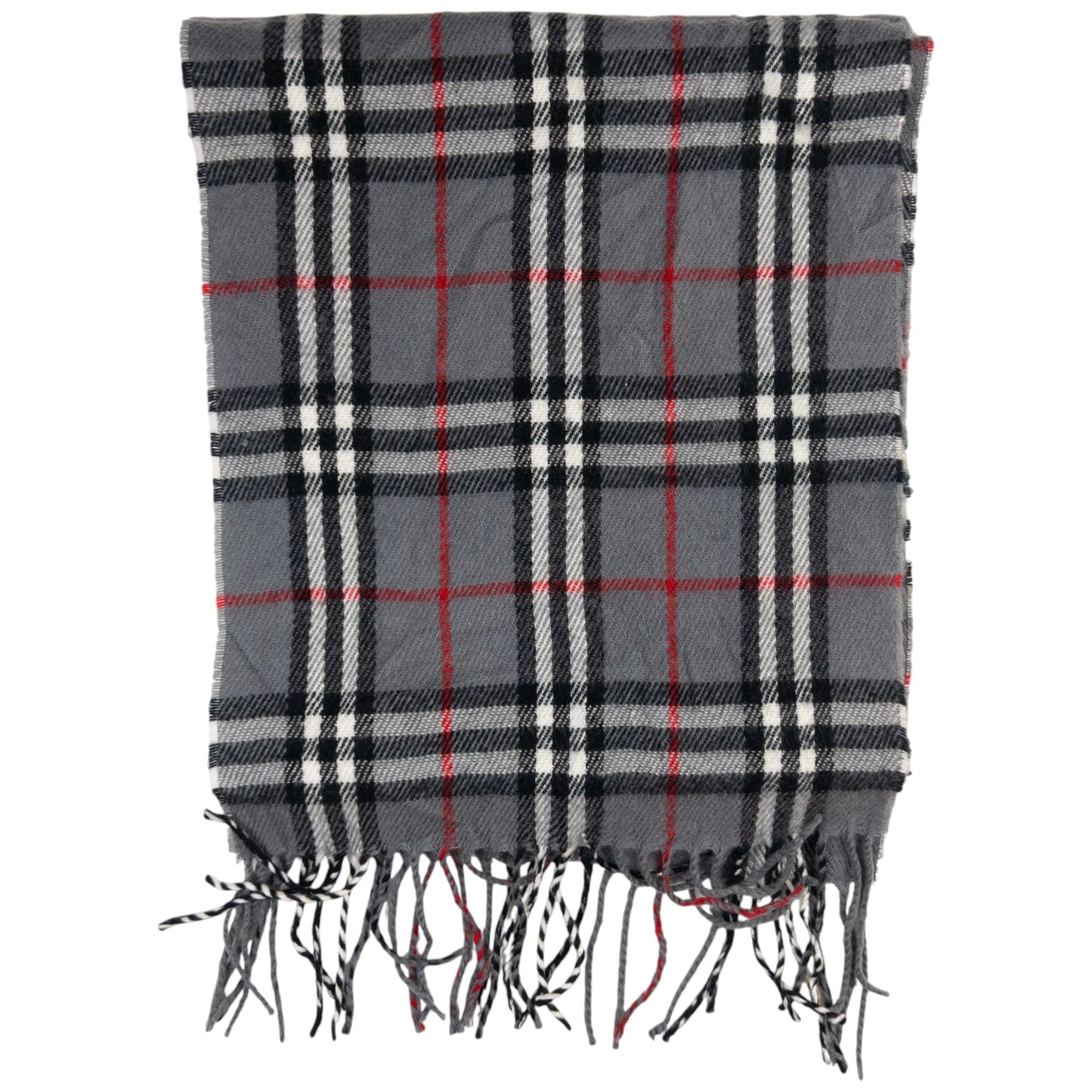 Vintage Burberry Nova Check Tassel Scarf