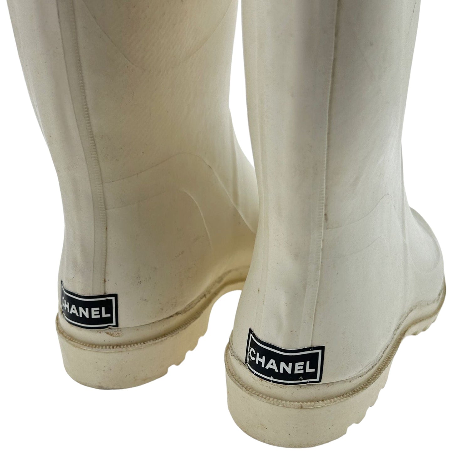 Vintage Chanel Wellington Boots Women's Size UK 6