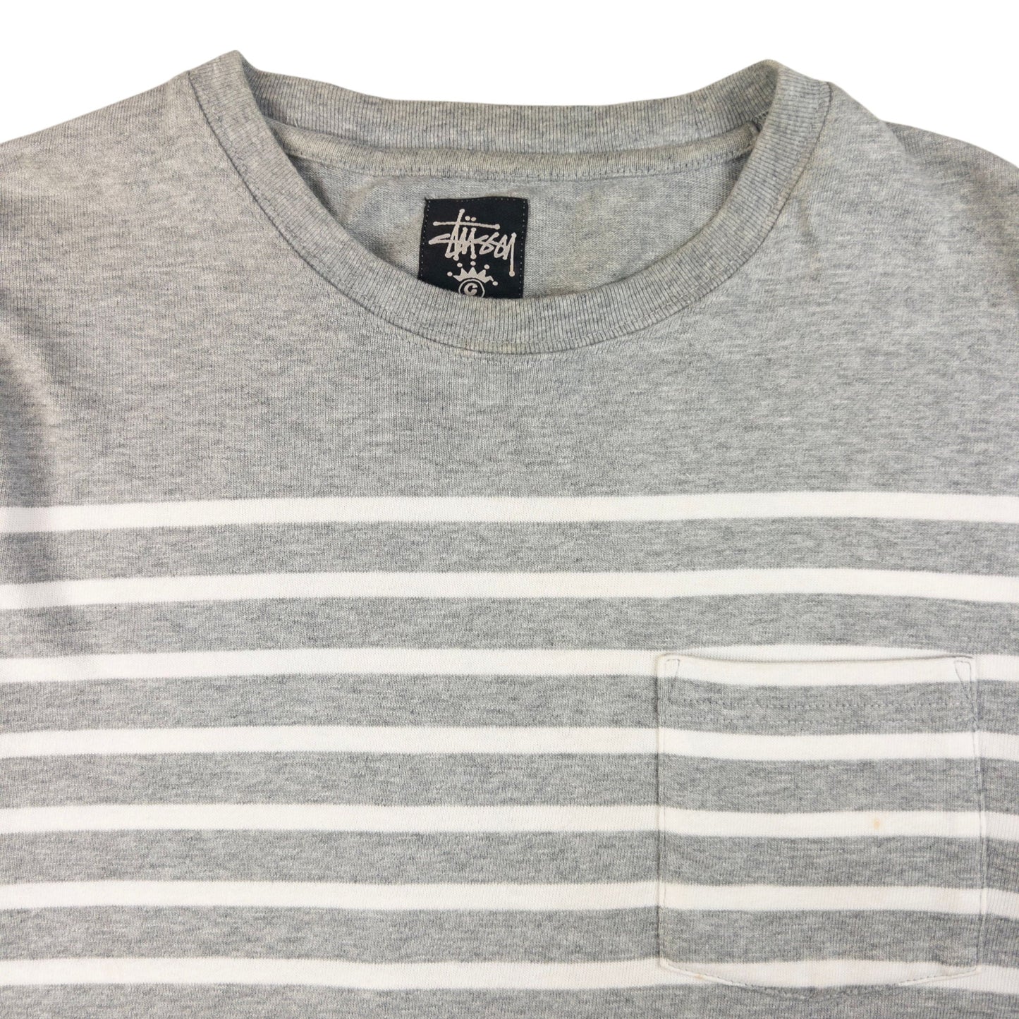 Vintage Stussy Striped Thick Long Sleeve T Shirt Size M