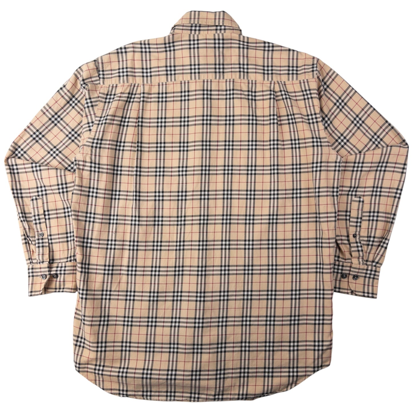 Vintage Burberry Nova Check Long Sleeve Button Up Shirt Size XL