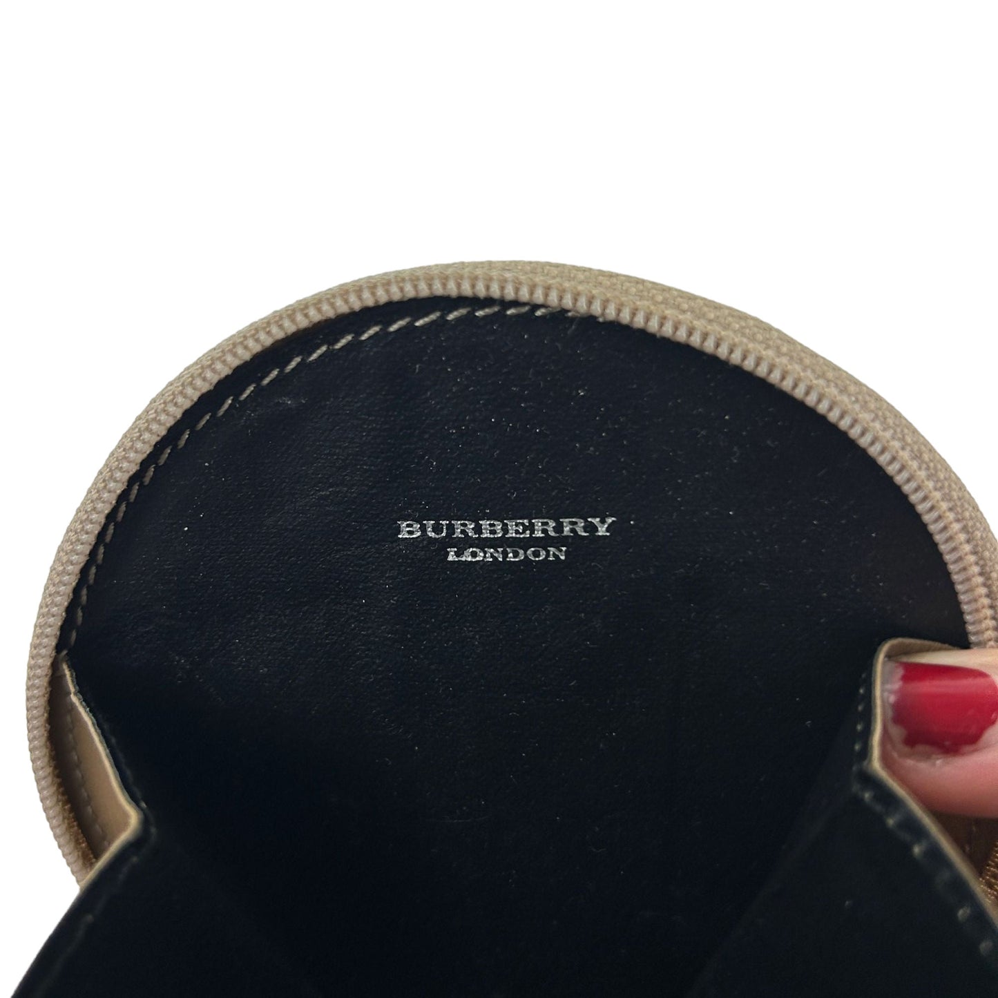 Vintage Burberry Nova Check Round Coin Purse