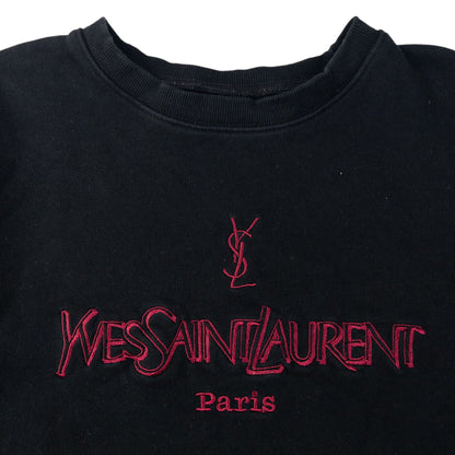 Vintage YSL Yves Saint Laurent Embroidered Sweatshirt Size S