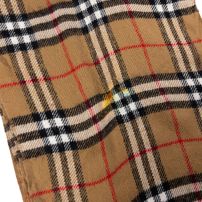 Vintage Burberry Nova Check Lambswool Tassel Scarf