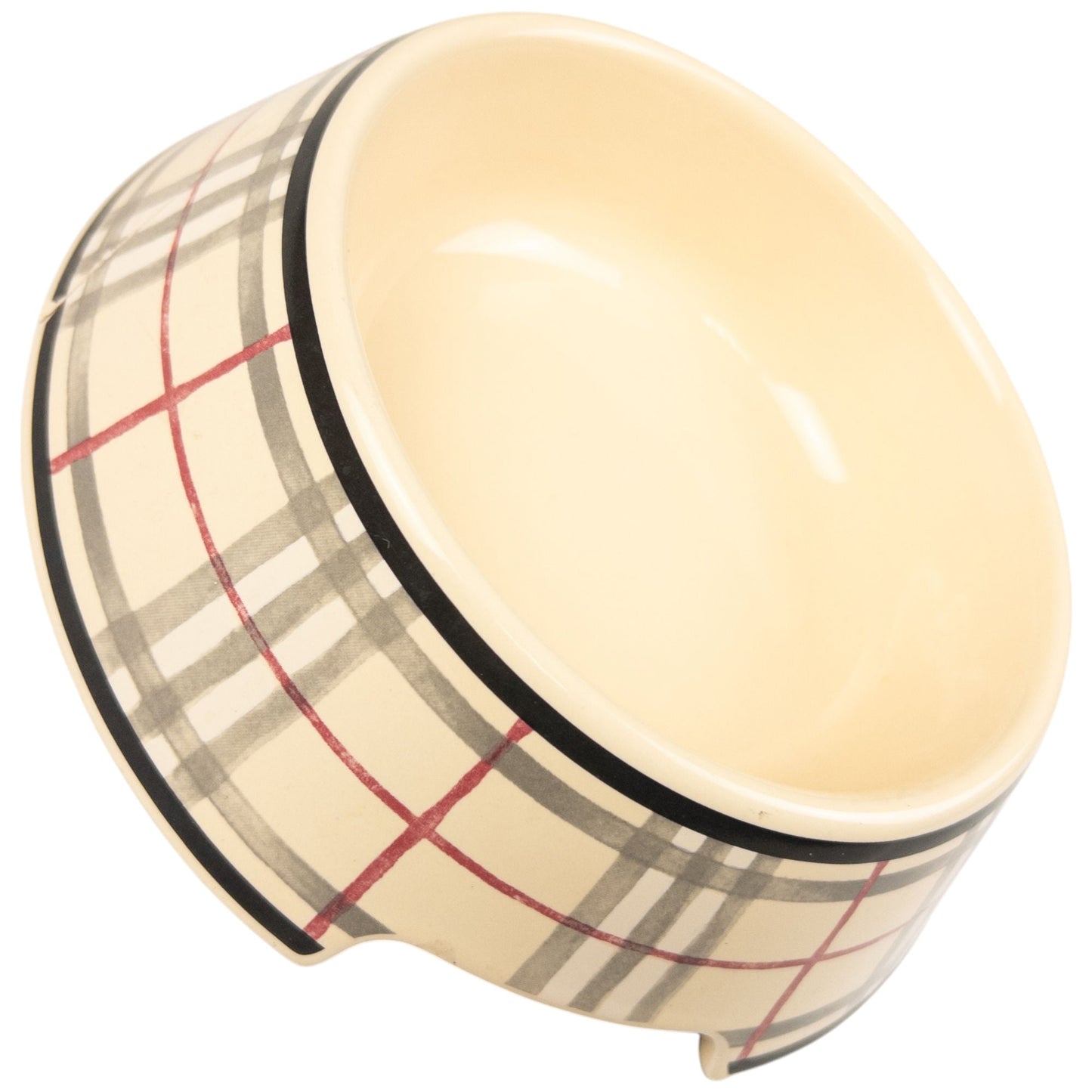 Vintage Burberry Nova Check Dog Bowl