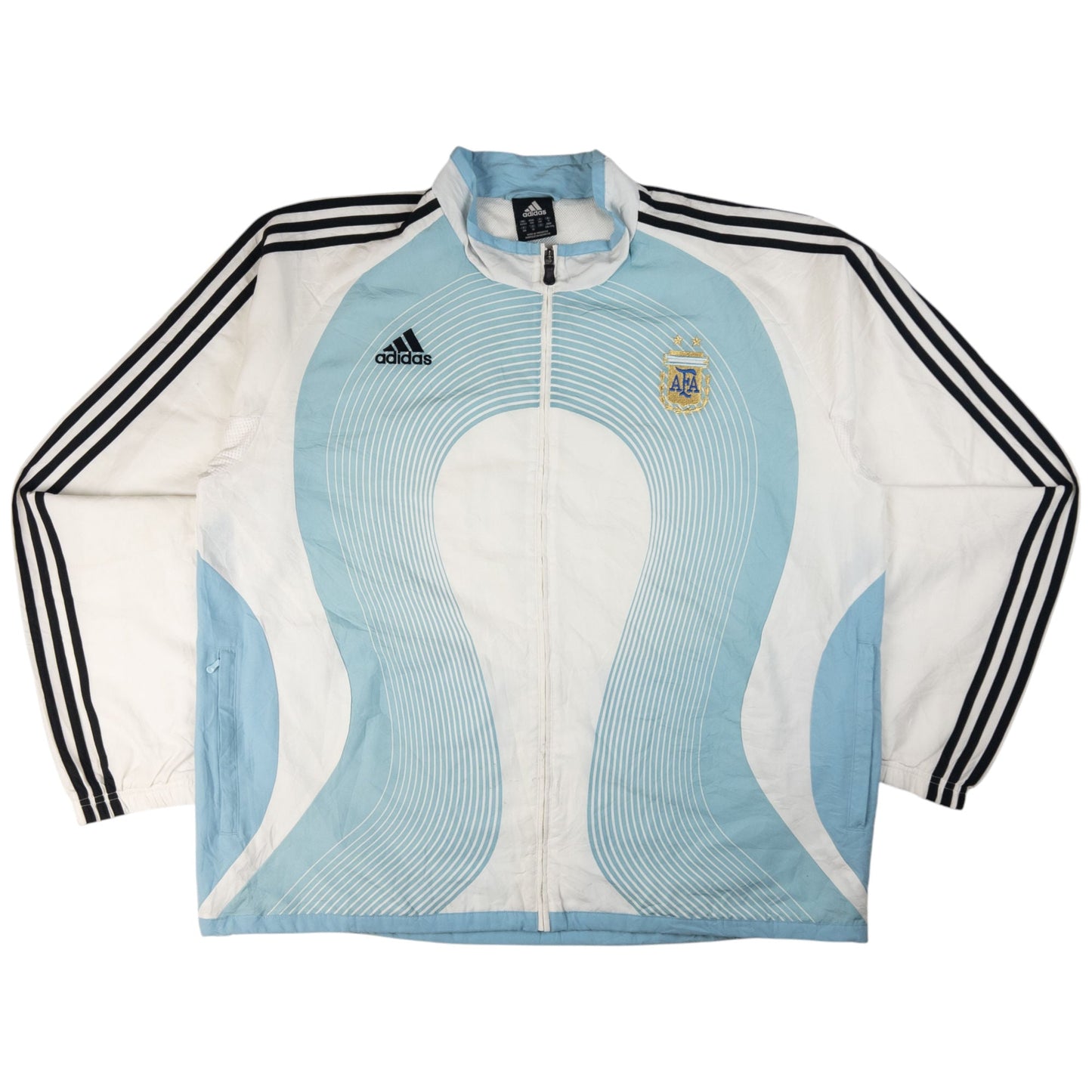 Vintage Adidas Argentina Football AFA Zip Up Jacket Size XXL