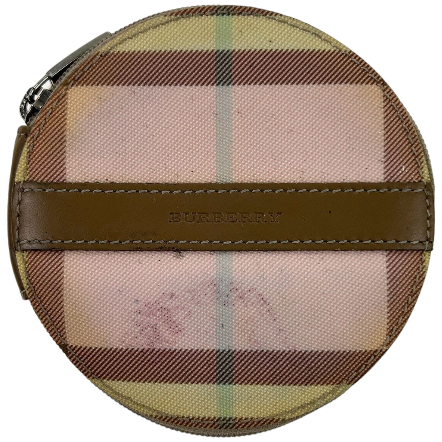 Vintage Burberry Nova Check Round Coin Purse