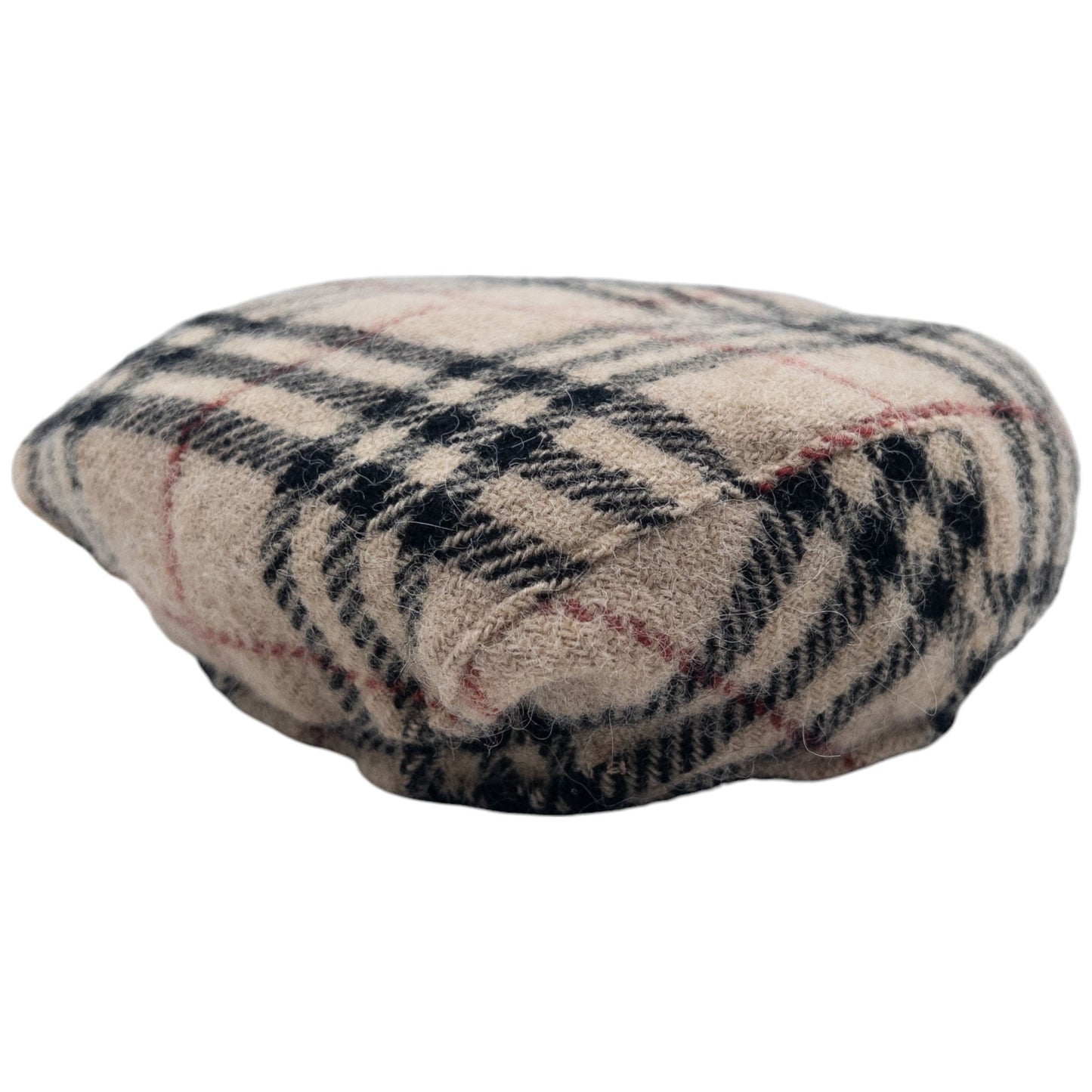 Vintage Burberry Nova Check Wool Flat-Cap Hat Size S