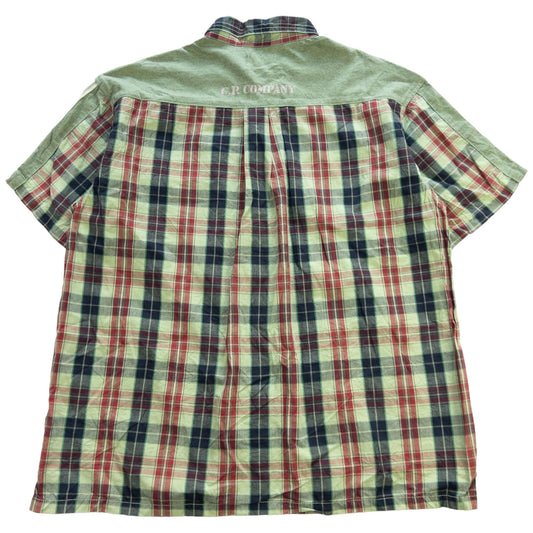 Vintage CP Company Check Button Up Short Sleeve Shirt Size XS