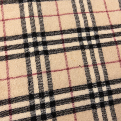 Vintage Burberry Nova Check Cashmere Tassel Throw Blanket