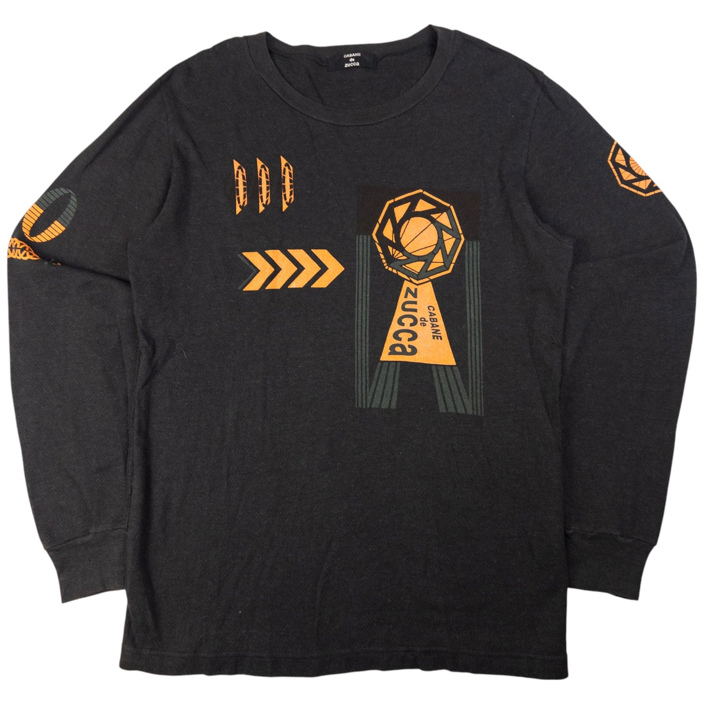 Vintage Cabane De Zucca By Issey Miyake Long Sleeve Graphic T Shirt Size M