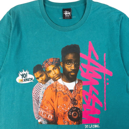 Vintage Stussy X De La Soul MTV Graphic T Shirt Size M