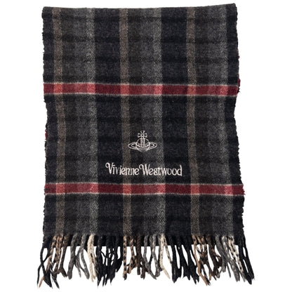 Vintage Vivienne Westwood Tartan Tassel Scarf