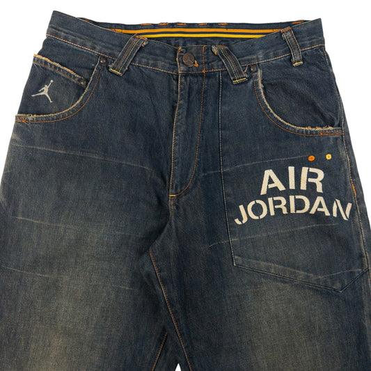 Vintage Air Jordan Embroidered Basketball Denim Jeans Size W31