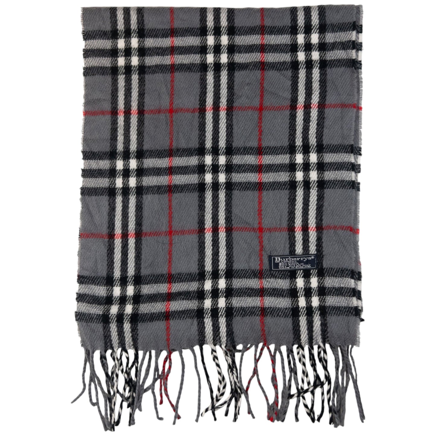 Vintage Burberry Nova Check Tassel Scarf