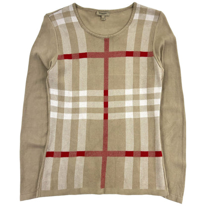 Vintage Burberry London Nova Check Jumper Woman's Size S