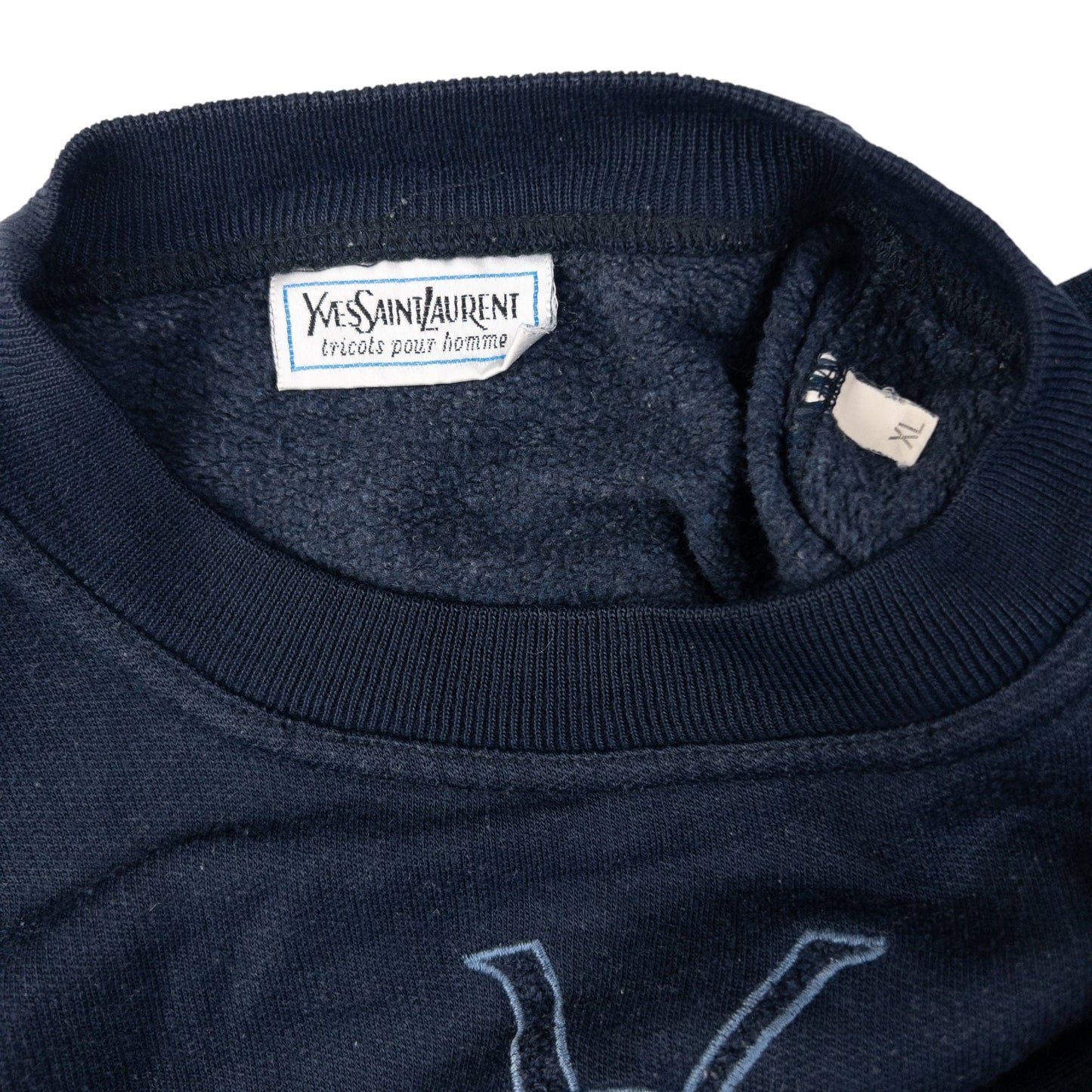 Vintage YSL Yves Saint Laurent Embroidered Sweatshirt Size M