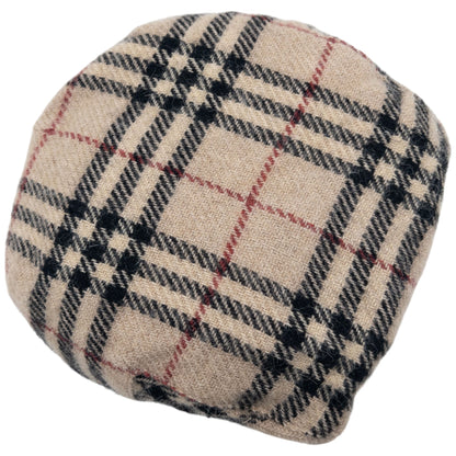 Vintage Burberry Nova Check Wool Flat-Cap Hat Size S