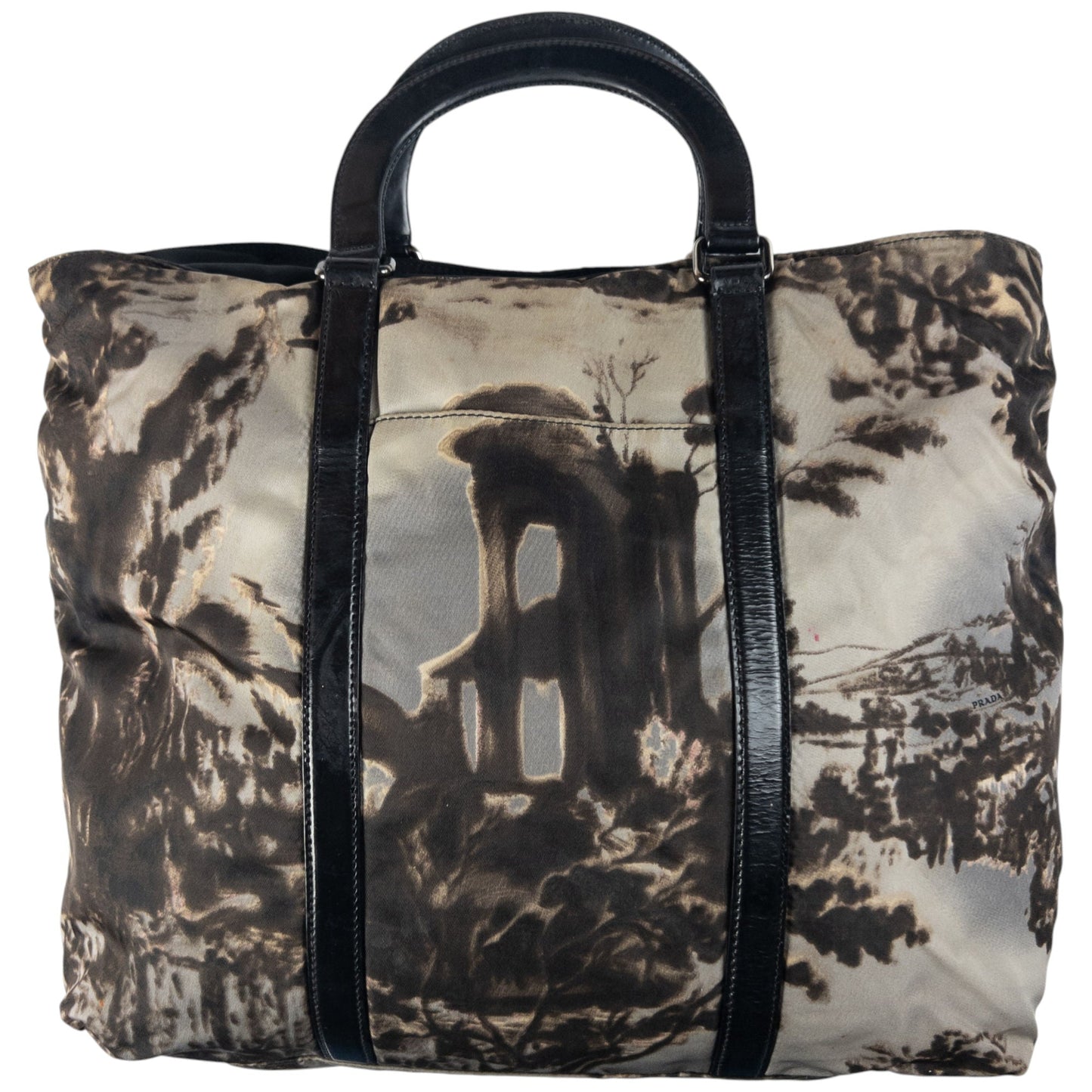 2014 Prada Painted Limited Edition Temple Print Handbag