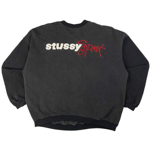 Vintage Stussy Sport Embroidered Sweatshirt Size XL