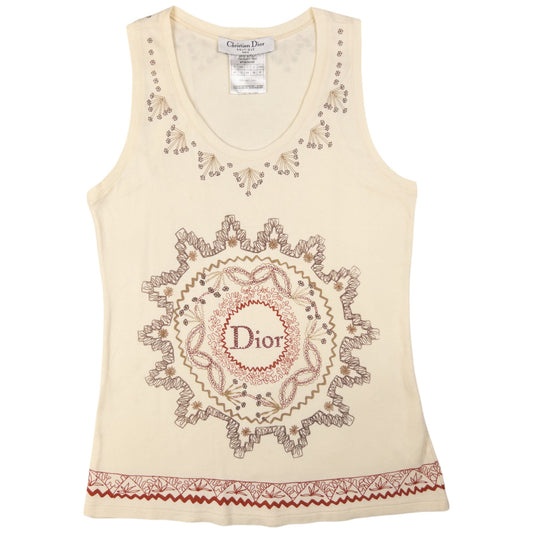 Vintage Dior Pattern Vest Top Women's Size S