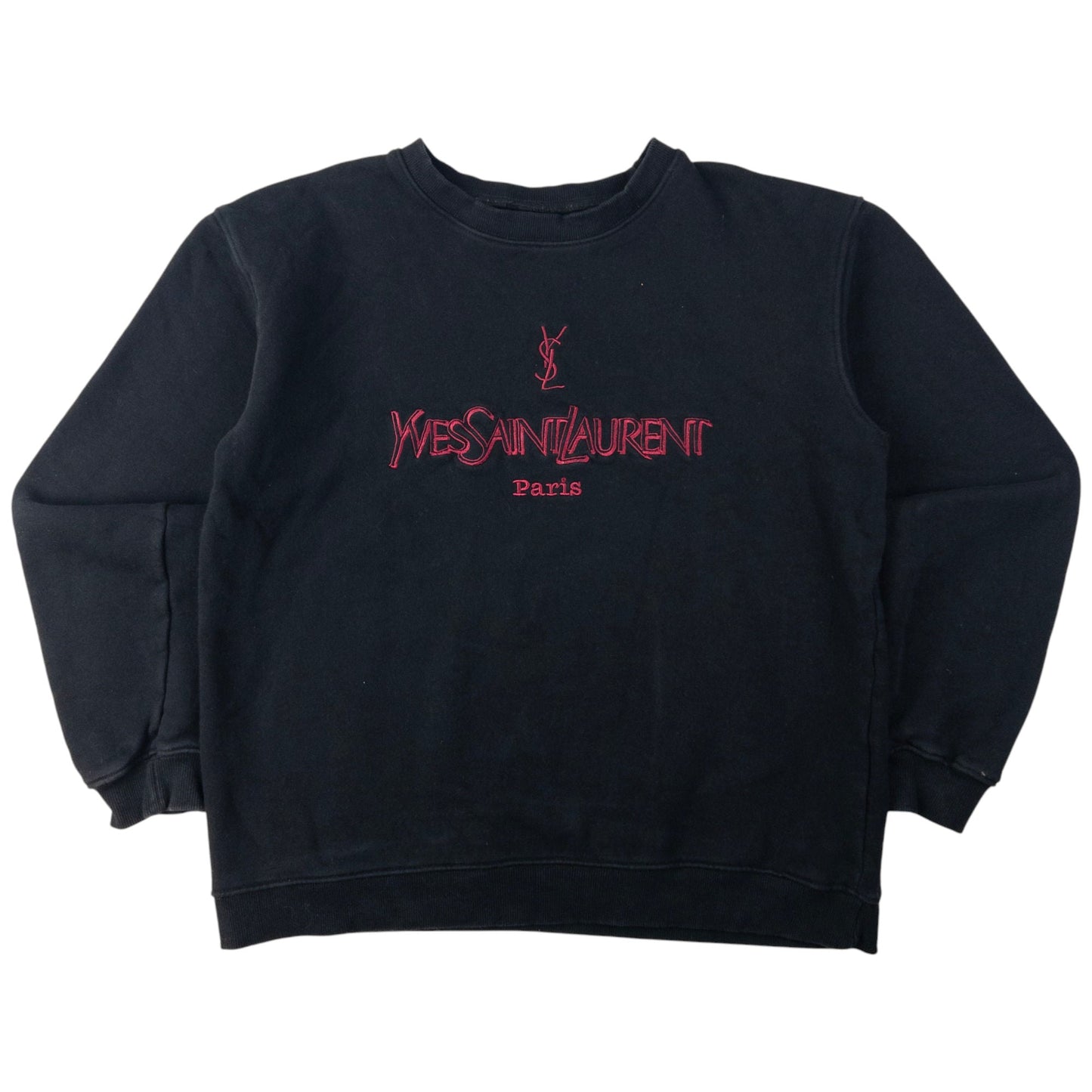 Vintage YSL Yves Saint Laurent Embroidered Sweatshirt Size S