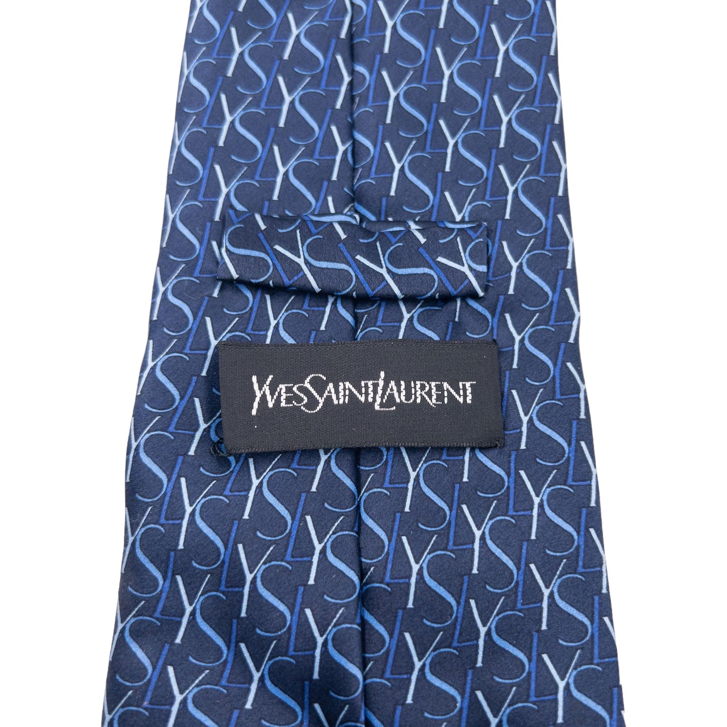 Vintage YSL Yves Saint Laurent Monogram Silk Tie