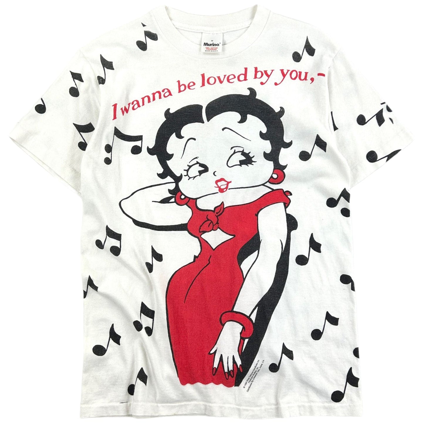 Vintage Betty Boop Music Note T-Shirt Size M