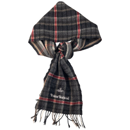 Vintage Vivienne Westwood Tartan Tassel Scarf