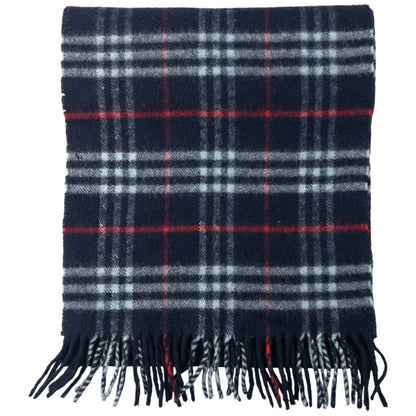 Vintage Burberry Nova Check Lambswool Tassel Scarf