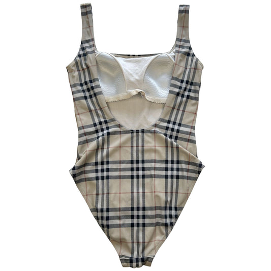 Vintage Burberry Nova Check Swimming Costume Size L