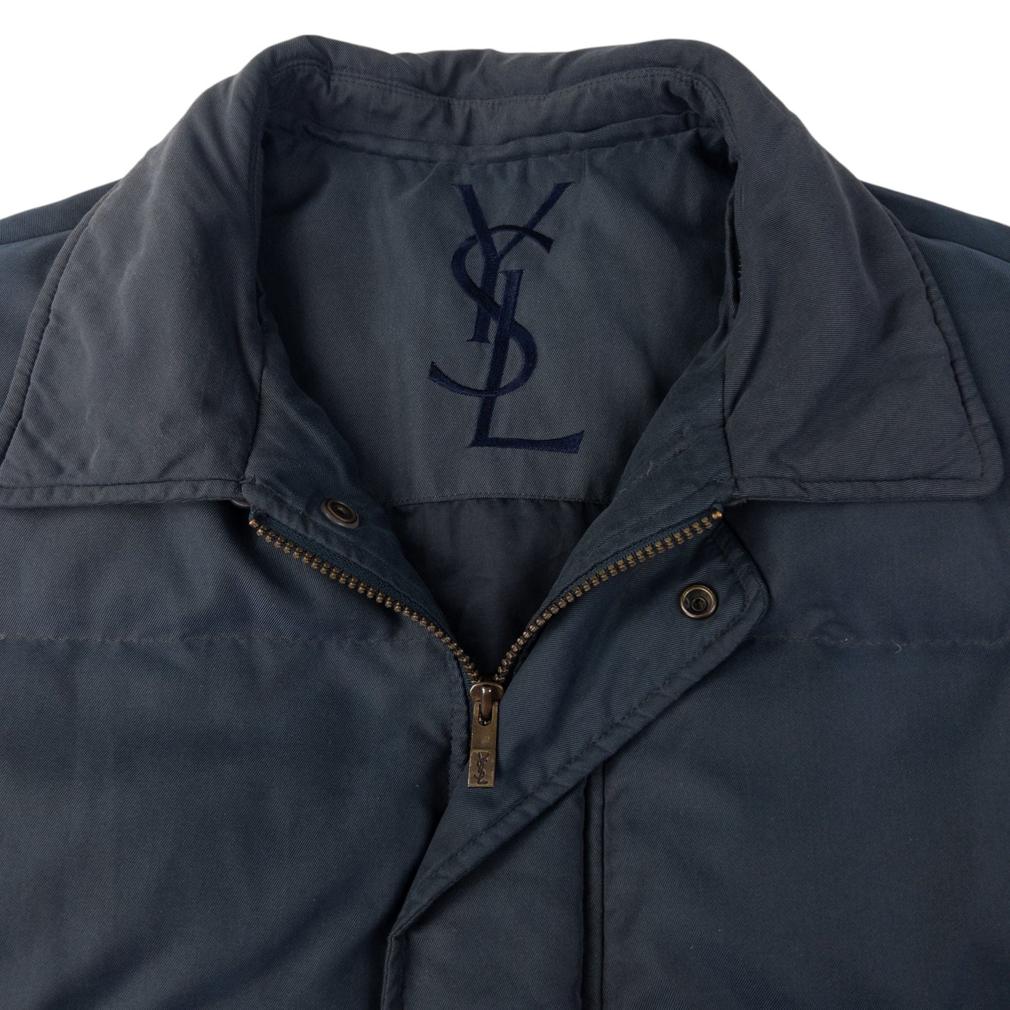 Vintage YSL Yves Saint Laurent Zip Up Puffer Jacket Size XL