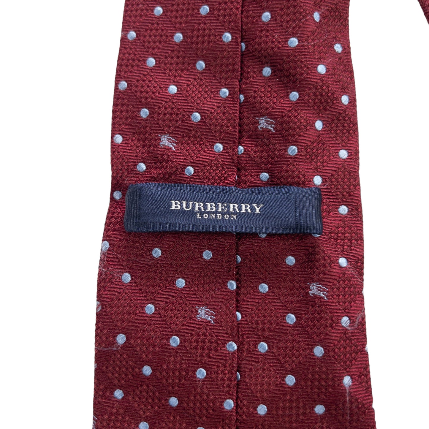 Vintage Burberry London Polka Dot Monogram Silk Tie