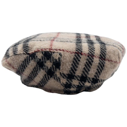 Vintage Burberry Nova Check Wool Flat-Cap Hat Size S