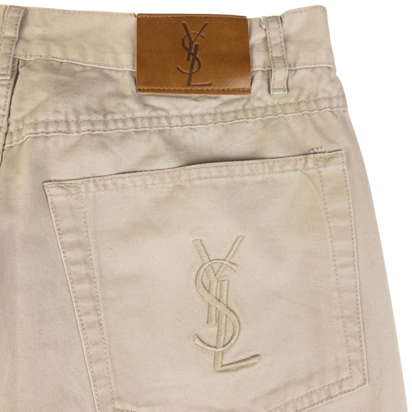 Vintage YSL Yves Saint Laurent Embroidered Chino Trousers Size W30