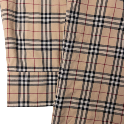 Vintage Burberry Nova Check Long Sleeve Button Up Shirt Size XL