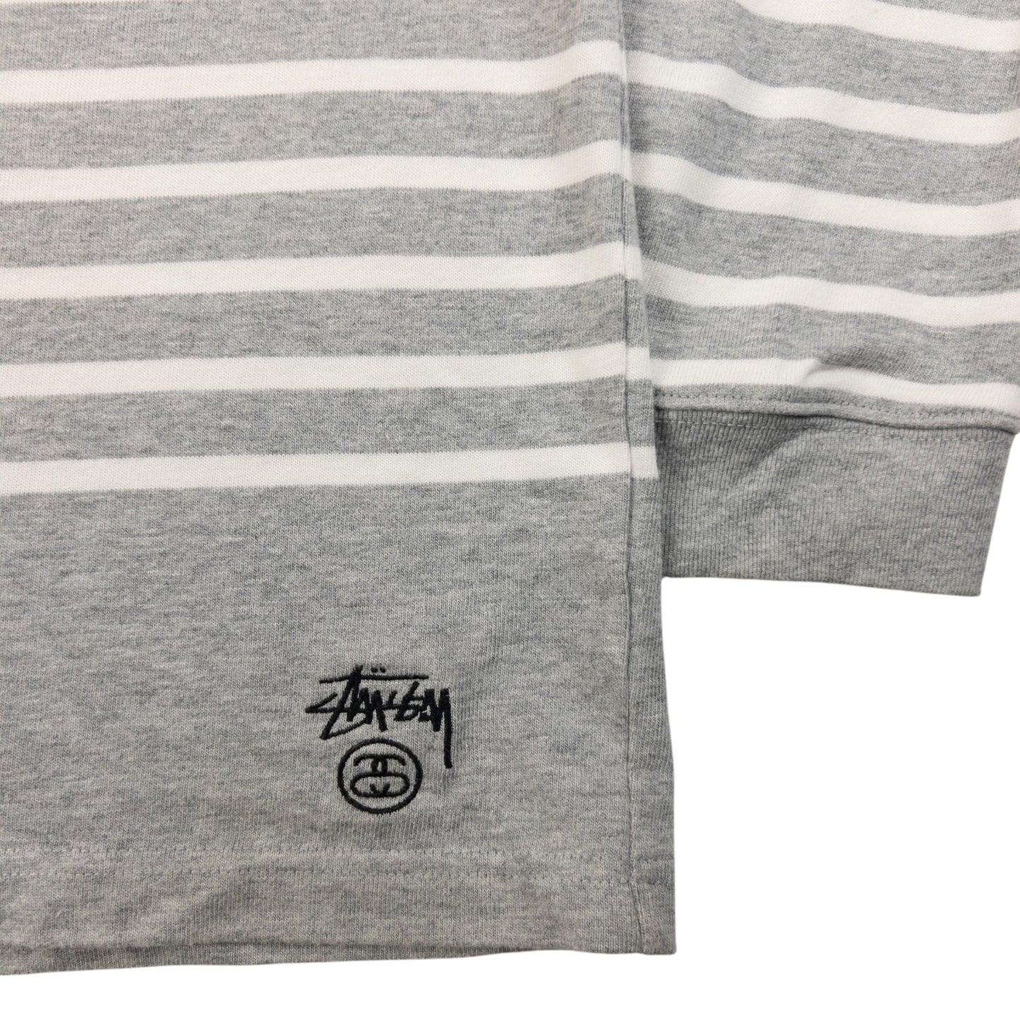 Vintage Stussy Striped Thick Long Sleeve T Shirt Size M