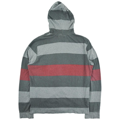 Vintage Stussy Striped Zip Up Hoodie Size L