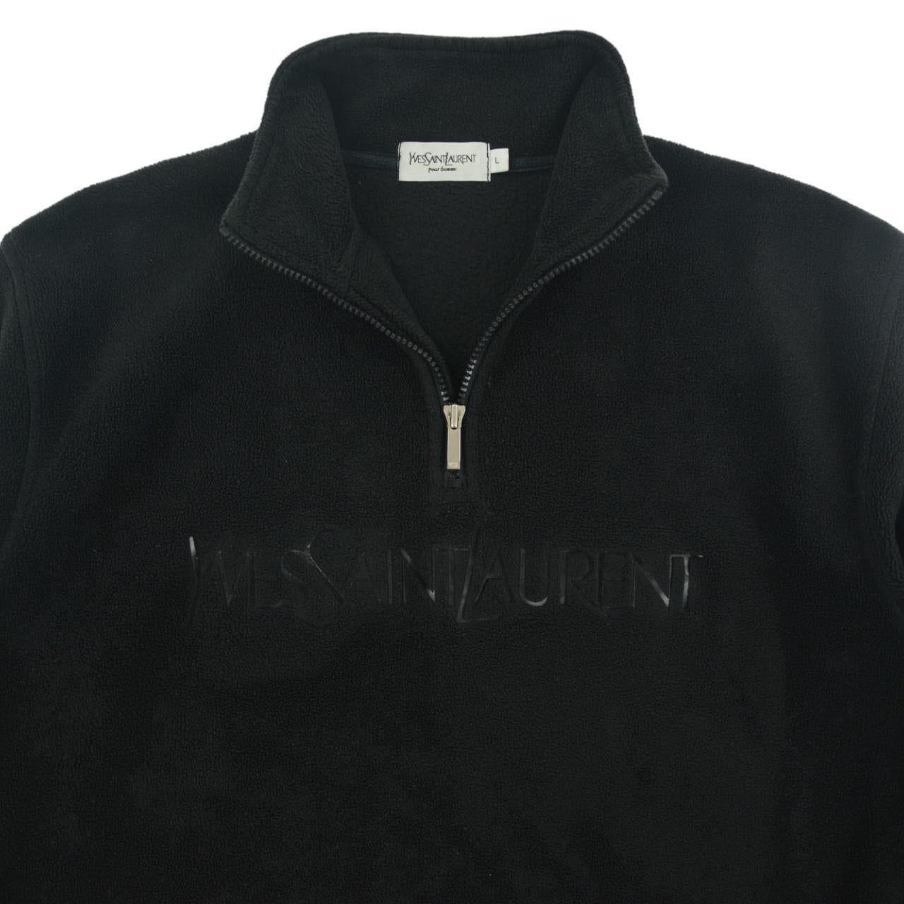 Vintage YSL Yves Saint Laurent Q Zip Fleece Size L