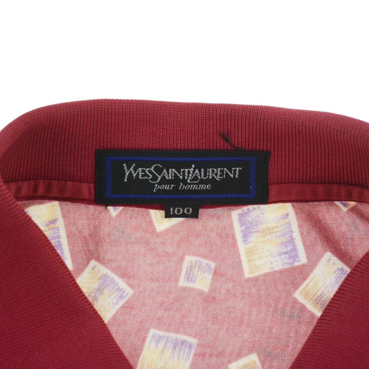 Vintage YSL Yves Saint Laurent Long Sleeve Polo Shirt Size M