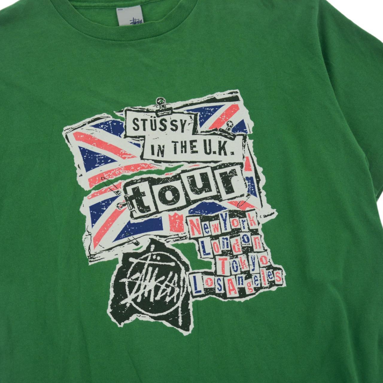 Vintage Stussy UK Tour T Shirt Size L